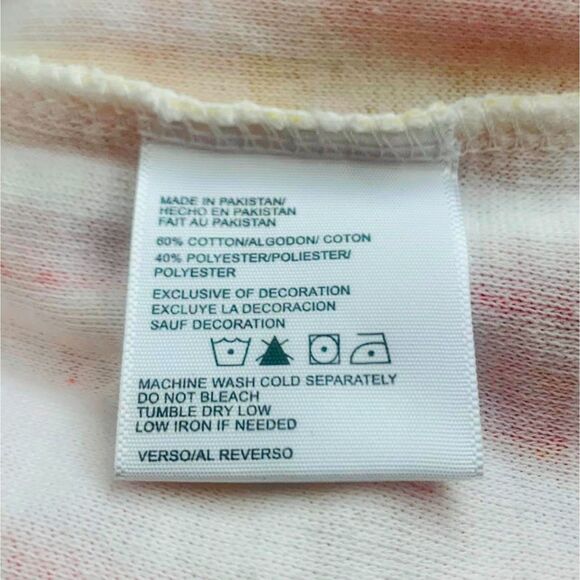 Southern Spirit Baja Style Hoodie Terry Pullover Stripped Coral Multi XL - Picture 8 of 8